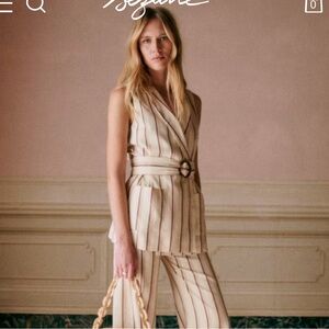 Antonina Sezane Vest Jacket size 2 or 34 tiny stain as pictured bottom right